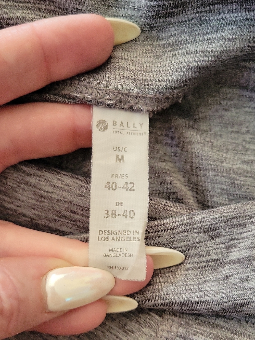 Bally High-Waisted Gray Bike Shorts - Picture 3 of 4